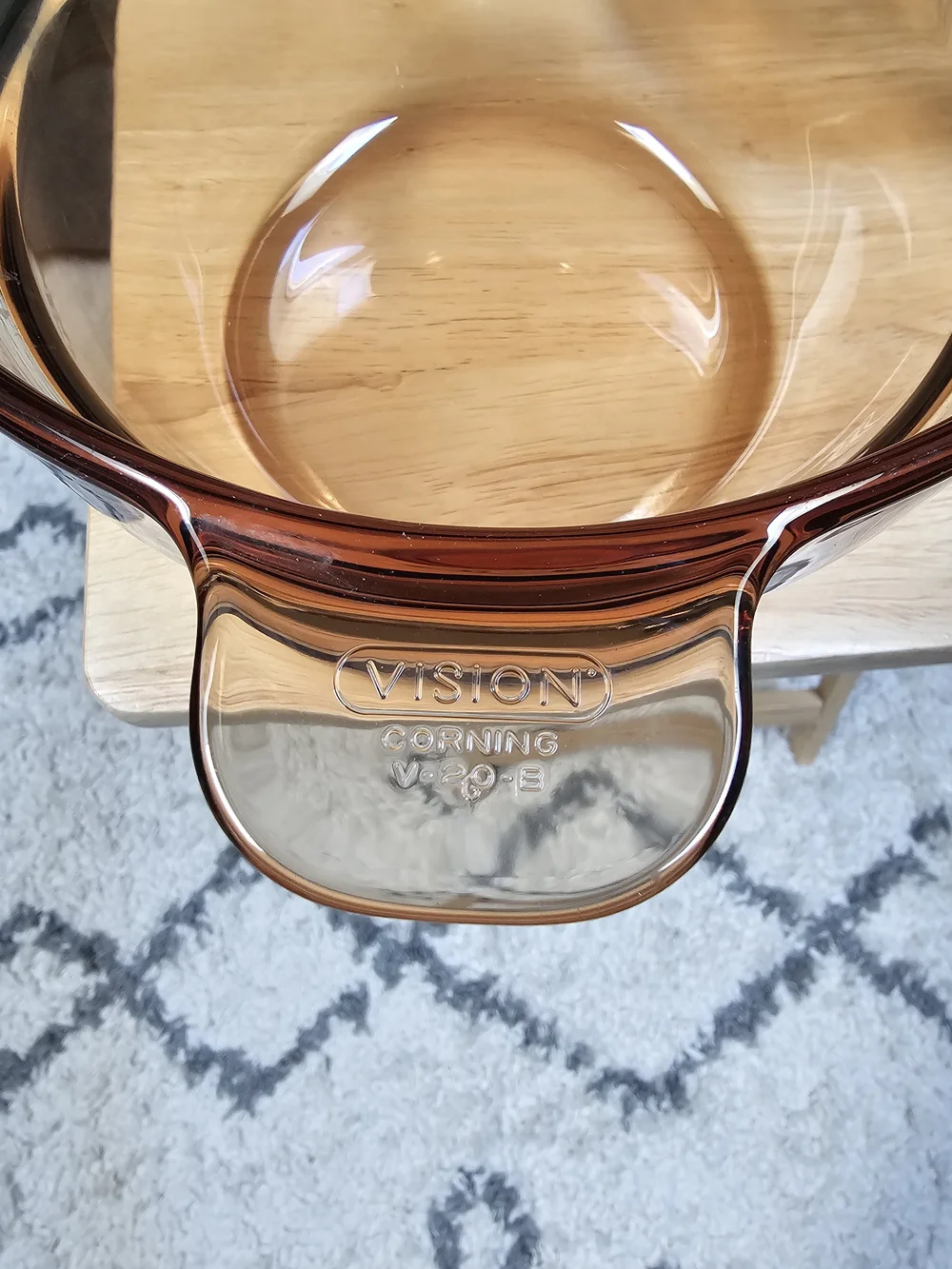 Corningware Amber Glass Covered Casserole with Handles